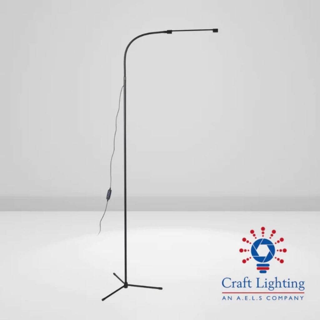 Lightweight Floor Standing Gooseneck Lamp